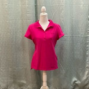 No boundaries large pink collared polo shirt
